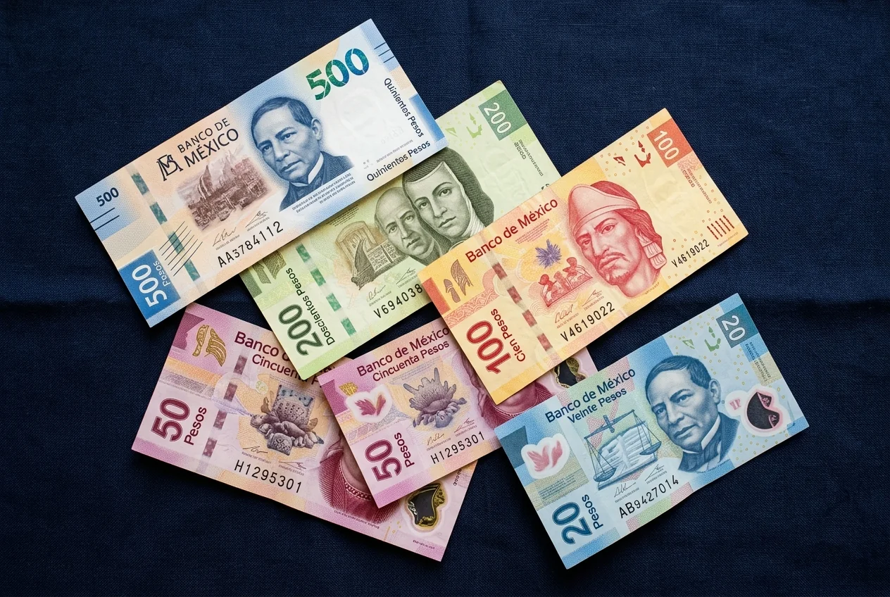 Mexican peso banknotes (MXN) — the world's 15th most traded currency