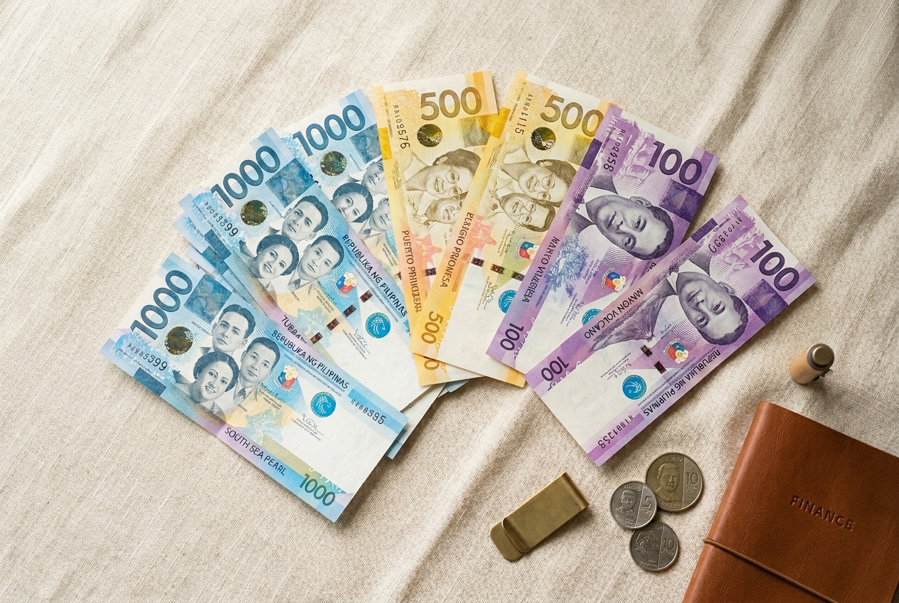 Philippine peso (PHP) banknotes — sending money to the Philippines from the US