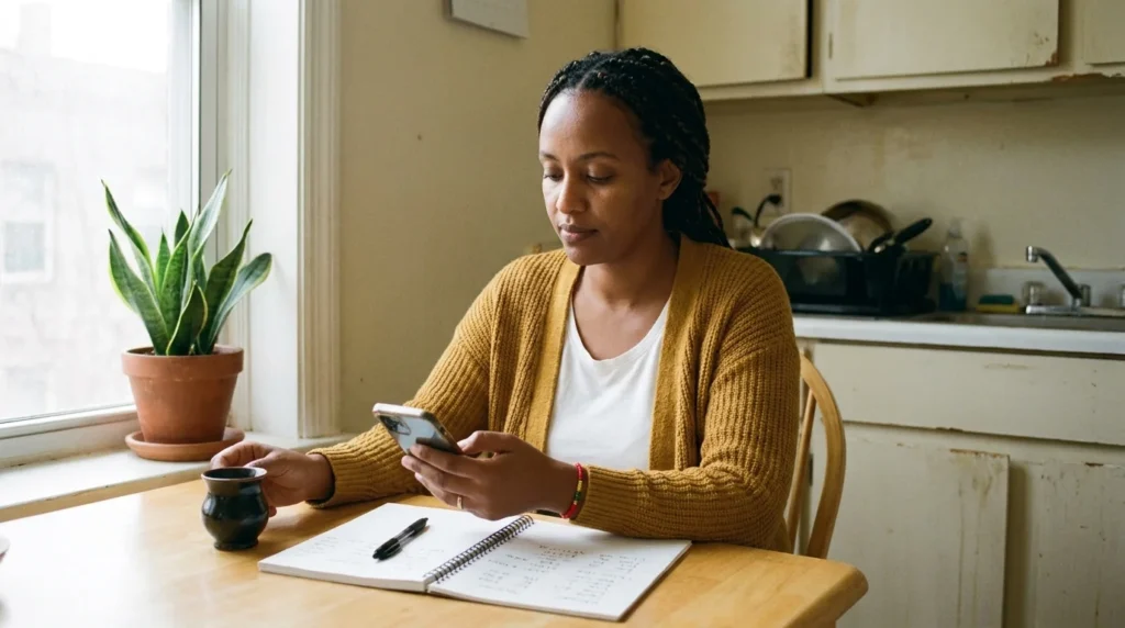 Ethiopian-American comparing the cheapest way to send money to Ethiopia from the USA with ShareMoney