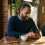 Ethiopian-American sender using ShareMoney app to send money to Ethiopia from the USA