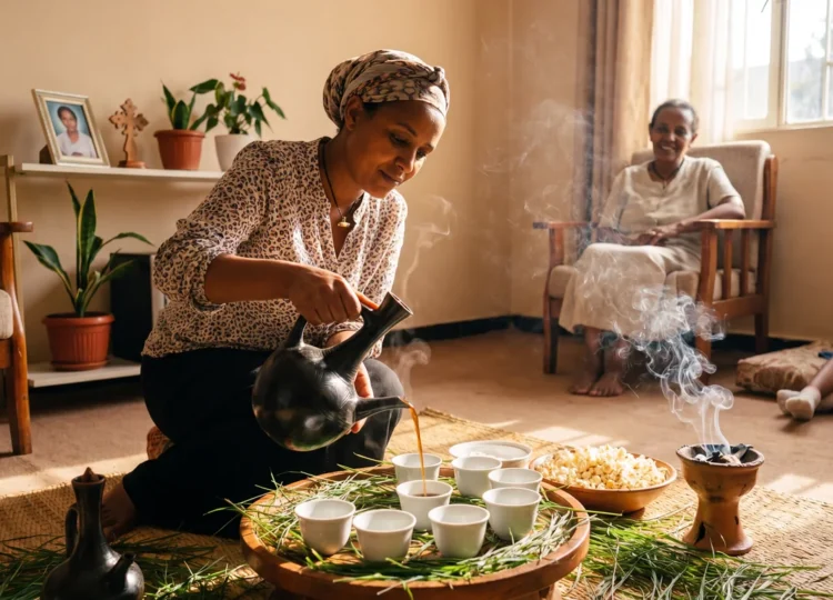habesha family coffee ceremony jebena ethiopian diaspora remittances